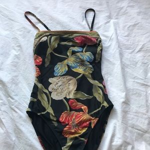 Vintage Floral Bikini One Piece